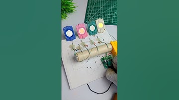 Simple LED chaser using DC motor #diy