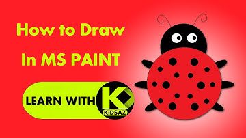 How to Draw Ladybug step by step in MS Paint - Learn With KidSAZ