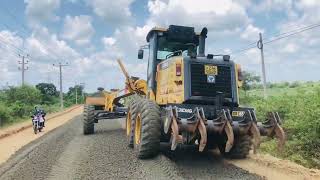 Aggregate Base Course  layer making in road construction #constructionlife #motorgrader