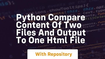Python compare content of two files and output to one html file