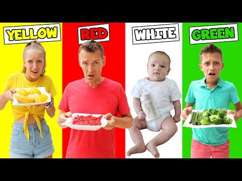 Eating Only ONE Color of Food for 24 Hours!!!