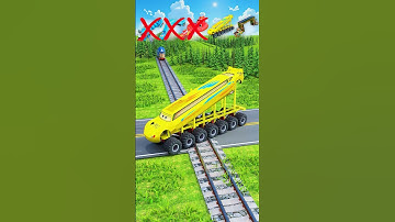 Big and Small McQueen Cars VS Train: Who can win again?