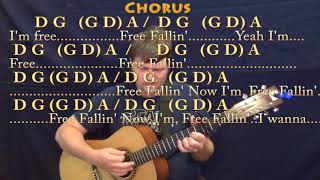 Free Fallin' (Tom Petty) Strum Guitar Cover Lesson with Chords/Lyrics - Capo 3rd chords