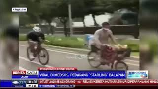 Pedagang Kopi Keliling Balapan di Jalan Raya