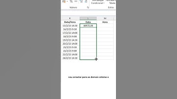 Separar a data de hora no Excel #microsoftexcel #planilhas #excelonline