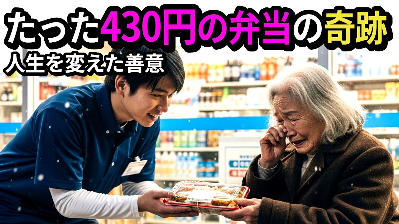 「汚いババア、出て行け！」深夜のコンビニで怒鳴られたホームレスの老婆に、アルバイト店員は自分の夕食を差し出した。しかし翌日、彼は解雇された。そして数日後、店の前に黒塗りの高級車が現れて…【感動する話】