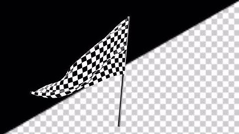 Checkered Flag Waving Stock Motion Graphics