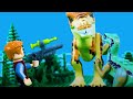 LEGO T-Rex VS Tranquilliser Gun! | STOP MOTION LEGO | Taking down a T-Rex! | LEGO | Billy Bricks