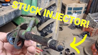 How to change a STUCK Injector on a John Deere 6310