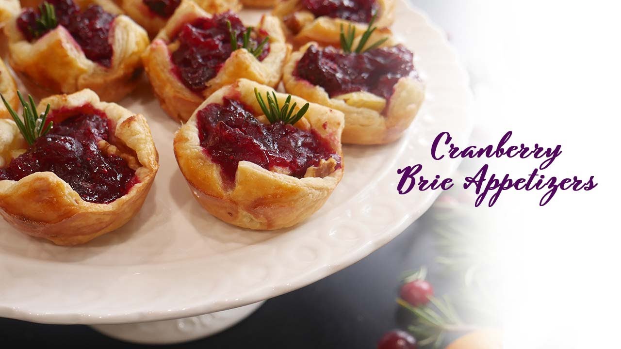 Cranberry Brie Puff Pastries Appetizers YouTube