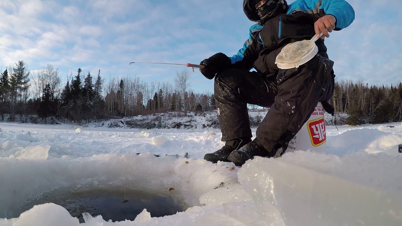 ice fishing smelt on the last day of 2017 part 3 - YouTube