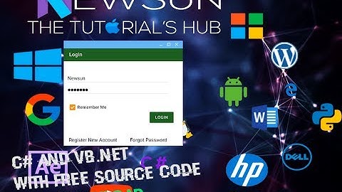 C# and VB.NET  Tutorial -  Flat Material Skin Login Form Design  with Source Code