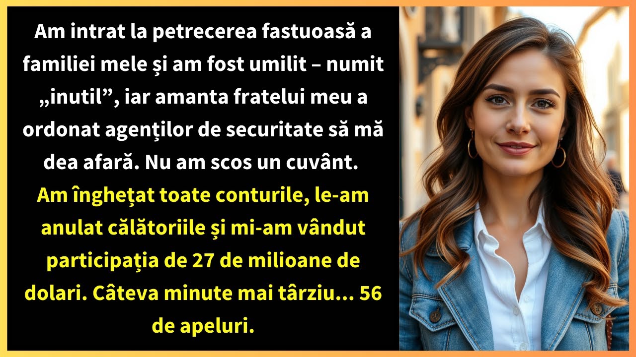 Am intrat la petrecerea fastuoasă a familiei mele și am fost umilit – numit „inutil”,