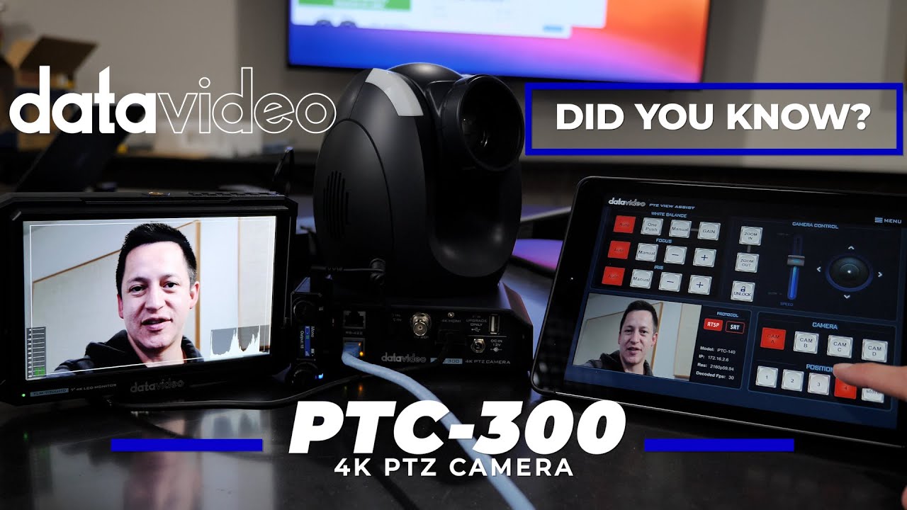 Cámara PTZ de 4K PTC-300, Datavideo, Datavideo
