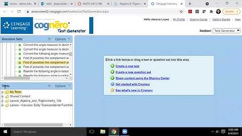 Creating a Cognero Quiz/Test