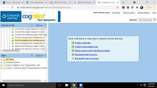 Creating a Cognero Quiz/Test