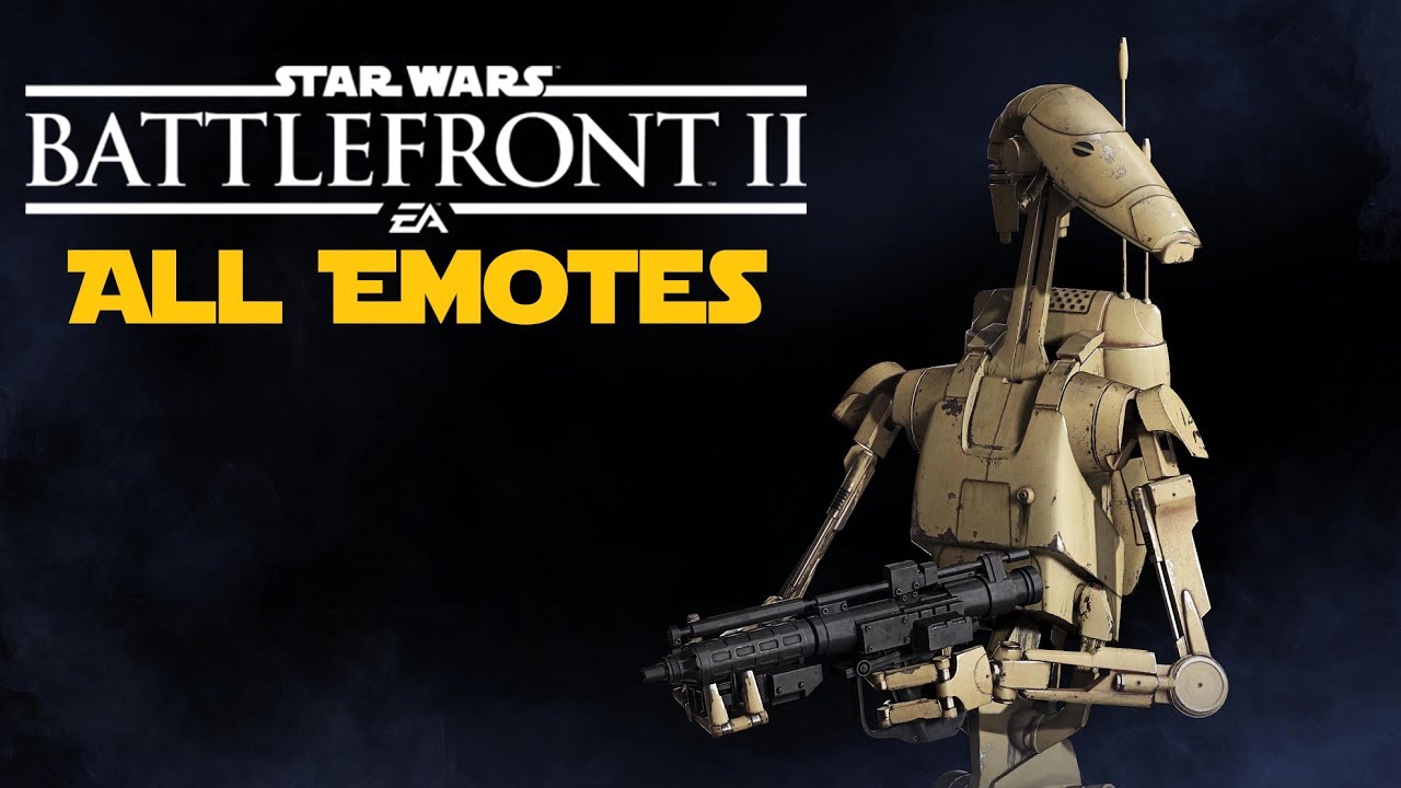 Star Wars Battlefront 2 All Emotes for Infantry and Heroes YouTube