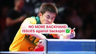 : Hidden SECRETS you werent taught: Backhand Topspin against straight backspin