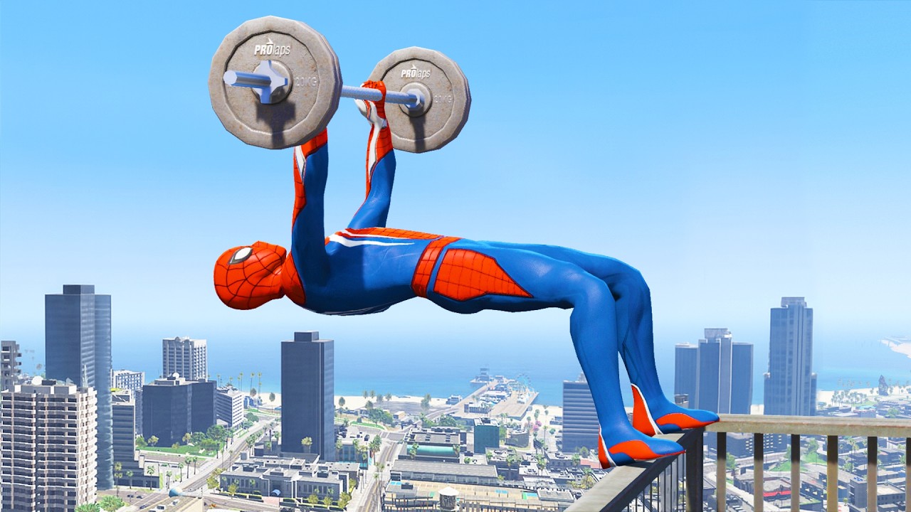 SPIDERMAN CRAZY JUMPS/FALLS #19 (GTA 5 Spider-Man Fails)