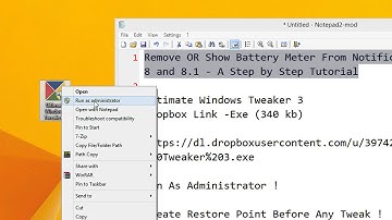 Remove OR Show Battery Meter From Notification Area Windows 8 and 8 1   A Step by Step Tutorial