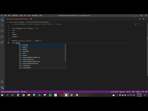 Math 2.0 Project Fibonacci Series In Python