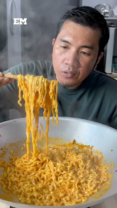 CARA SEBENAR MASAK RAMEN CREAM CARBONARA.