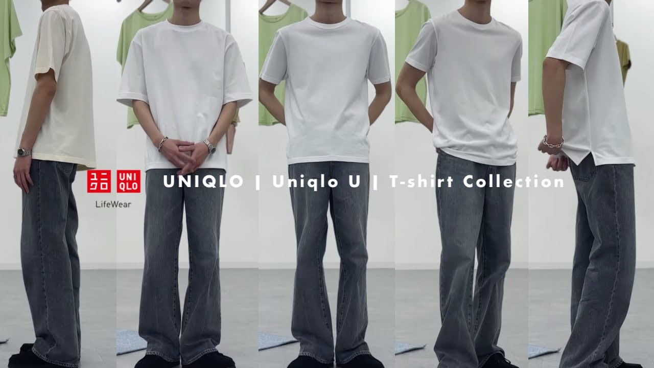 UNIQLO］夏に向けてユニクロ白Tシャツ7型着比べてみた。in 着心地T