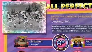 (ALL PERFECT) Roblox RoBeats | Spooky Scary Skeletons (Hard) No miss Rank A+ / 100.00%