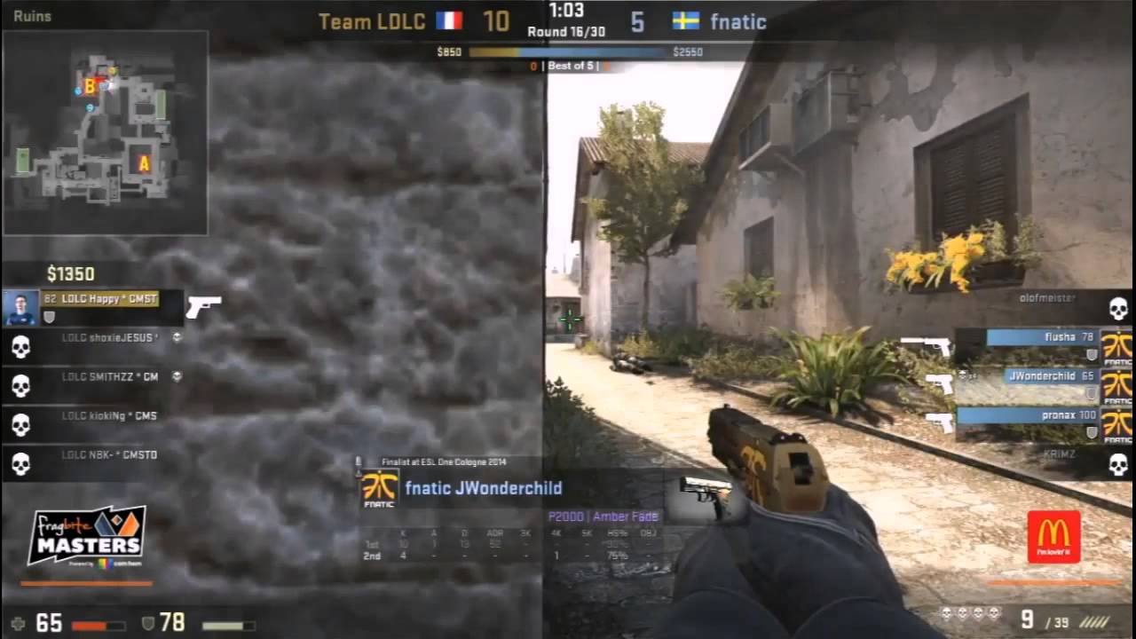CS:GO Fnatic JW getting Ace vs LDLC while checking his gun sticker ...