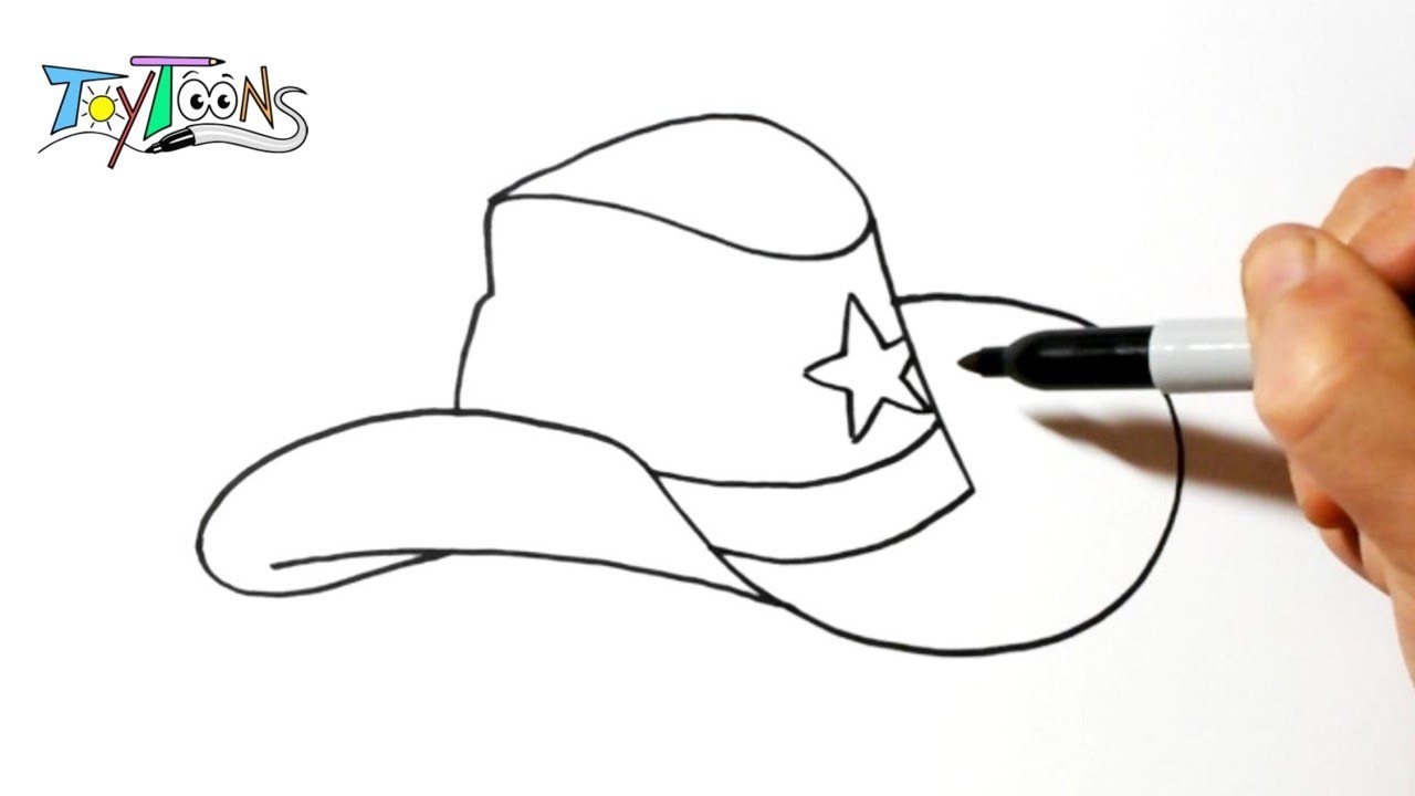 How to Draw a Cowboy Hat  Easy Step by Step Drawing Guide