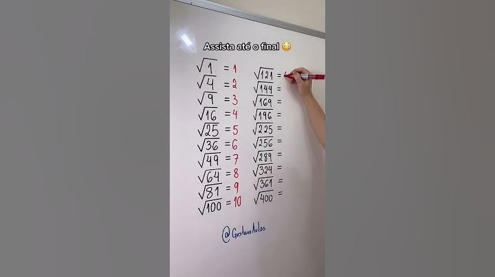 Tabela com todas as RAIZES 😱