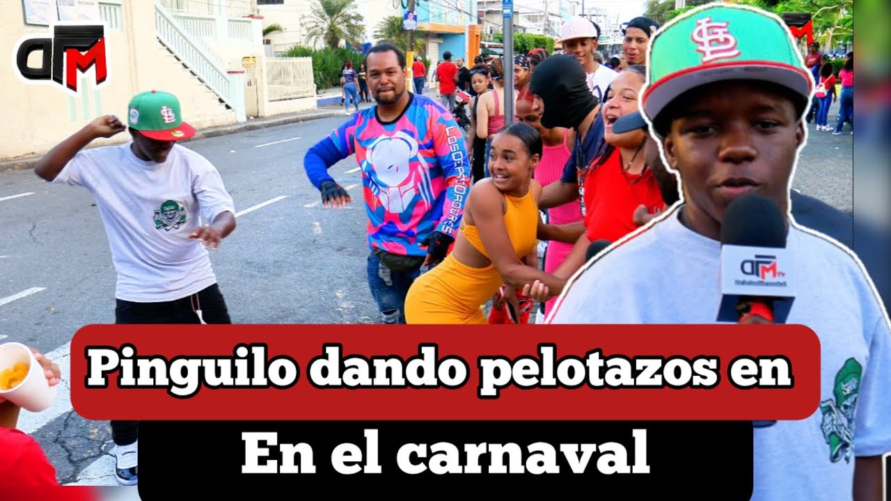PINGUILO DANDO PELOTAZOS EN EL CARNAVAL DE SAN FRANCISCO DE MACORÍS 2024