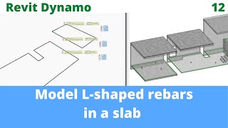 Revit dynamo - model rebars, L-shape - example 12