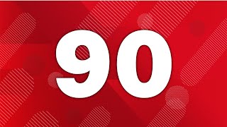 0:90 | Red Geometric Background Countdown Timer