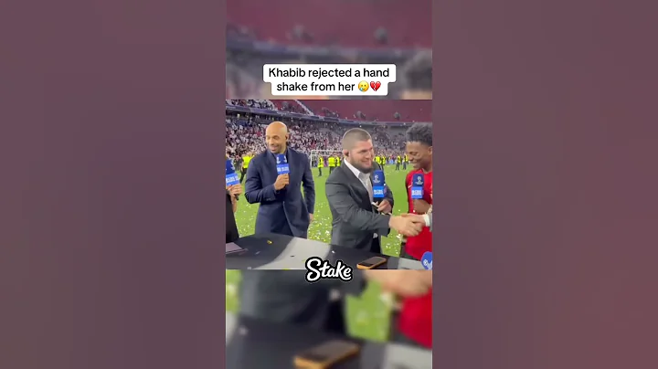 Khabib REJECTED a hand shake from her 🥲💔 #ishowspeed #shorts