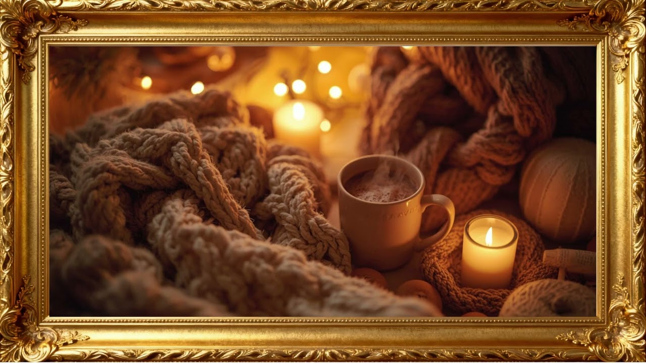 Candlelit Winter – 4K Cozy Ambience for Peaceful Homes | 4K Frame TV Art