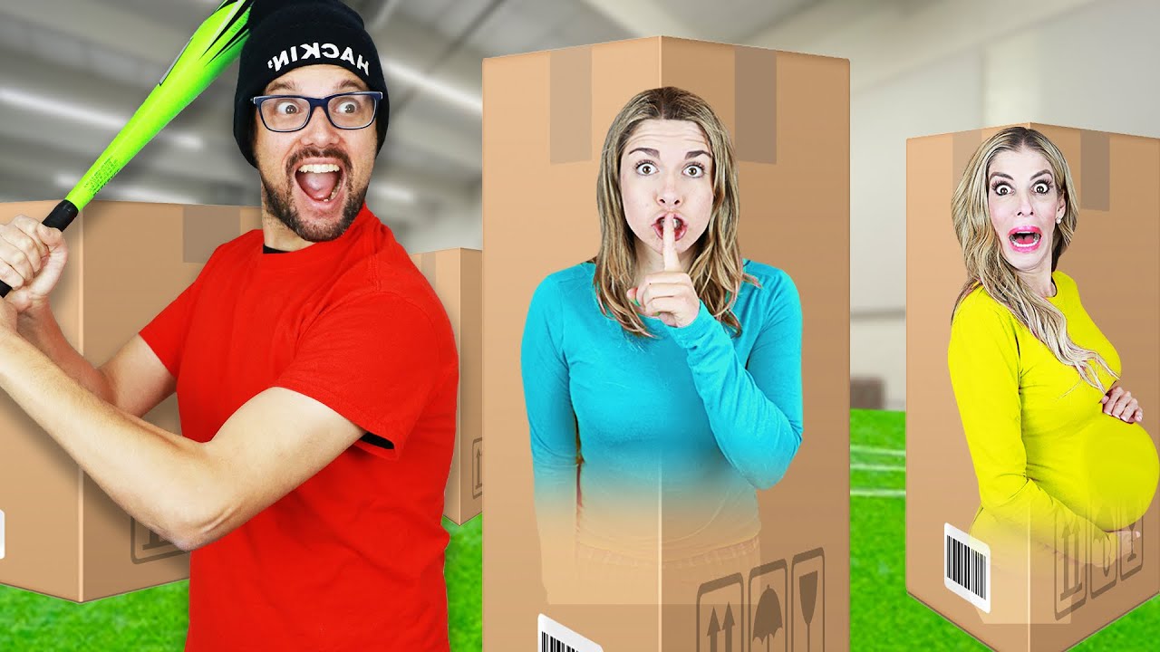 Download EXTREME HIDE AND SEEK IN BOXES CHALLENGE!