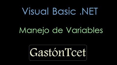 vb.net | Manejo de Variables