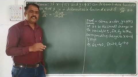 Differentiation: Derivatives Of Parametric Functions & Exercise 1.4 -Part -1