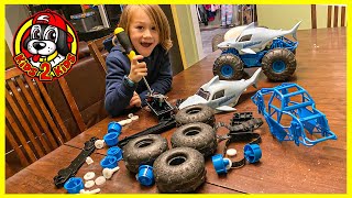 Monster Jam Toy Trucks 🛠 Kid Takes Apart Megalodon Storm RC Monster Truck (STEM EDUCATIONAL Video)