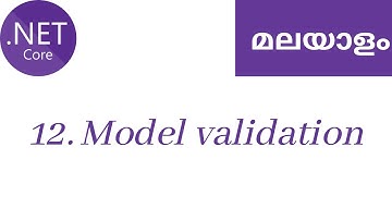 12.  Model validation  -  Learn ASP .NET Core Malayalam