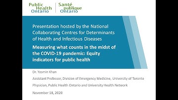 NCCDH webinar: Equity indicators for public health: Framework (3 of 4)
