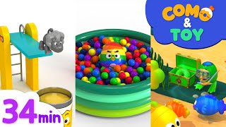 Como | Summer Series 34min | Learn colors and words | Como Kids TV