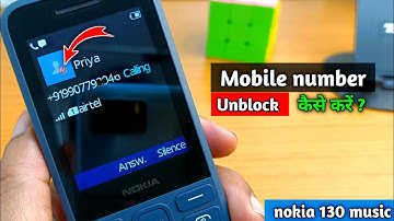 Nokia 130 music phone me block number ko unblock kaise kare || Blocklist setting in nokia