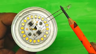 Just Use Common Pencil and Fix All The LED Lamps in Your Home | how to Repair LED  Bulb