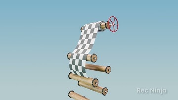 Cloth vs 3d crank, blender animation #physics #simulation