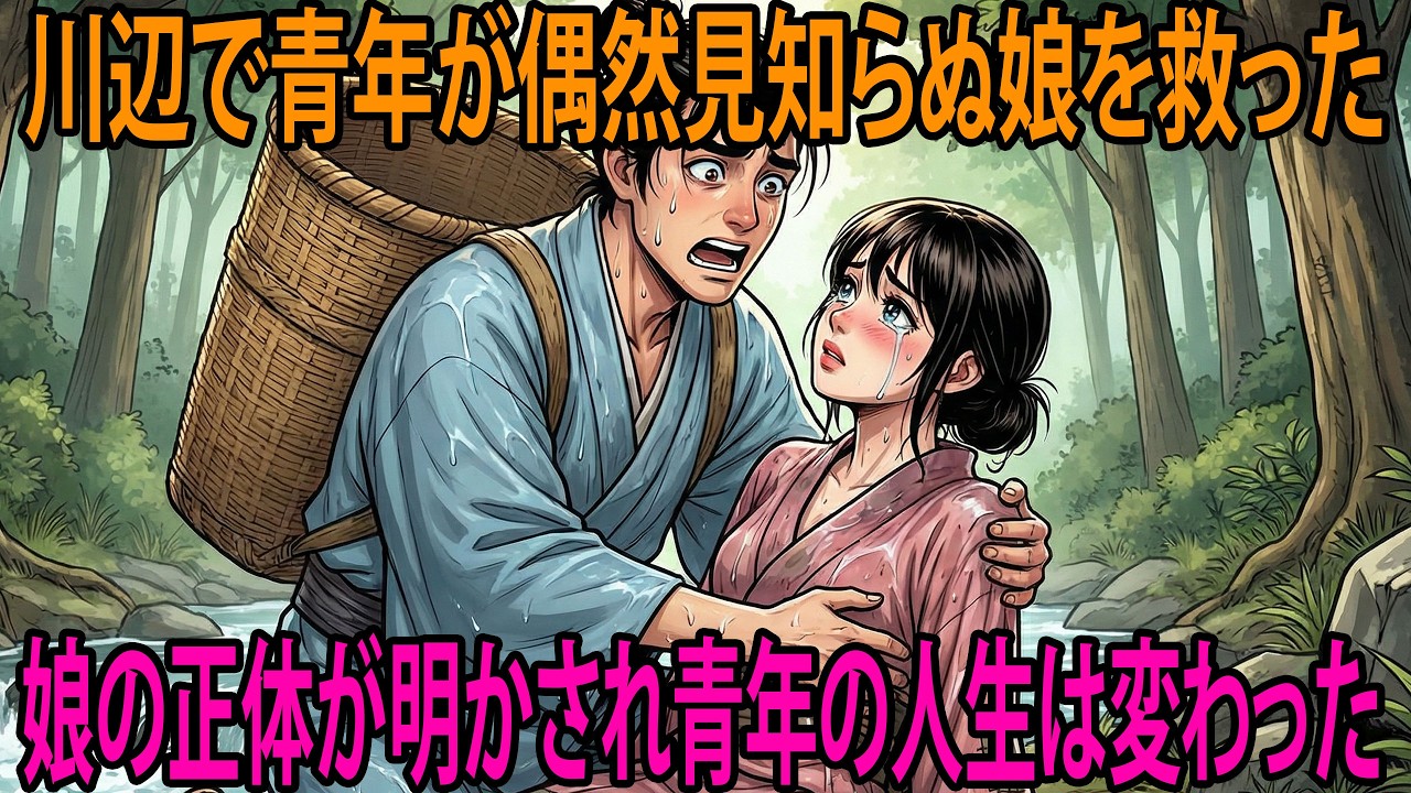 貧しい薬草採りの青年が川で見知らぬ娘を偶然救う…彼女の正体が明かされた瞬間、青年の人生は一変した | 民話 | 野談 | 時代劇 | 昔話 | 説話 | オーディオブック | 伝説