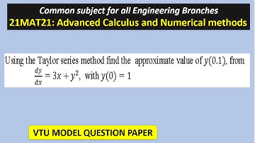 21MAT21: VTU Model QP Solution-9A of Model QP-1