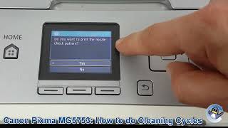 Canon Pixma MG5753: How to do Printhead Cleaning and Print a Nozzle Check Test Page