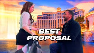 BEST FLASH MOB PROPOSAL EVER!!! (My Opinion) Bellagio Fountains ⛲️